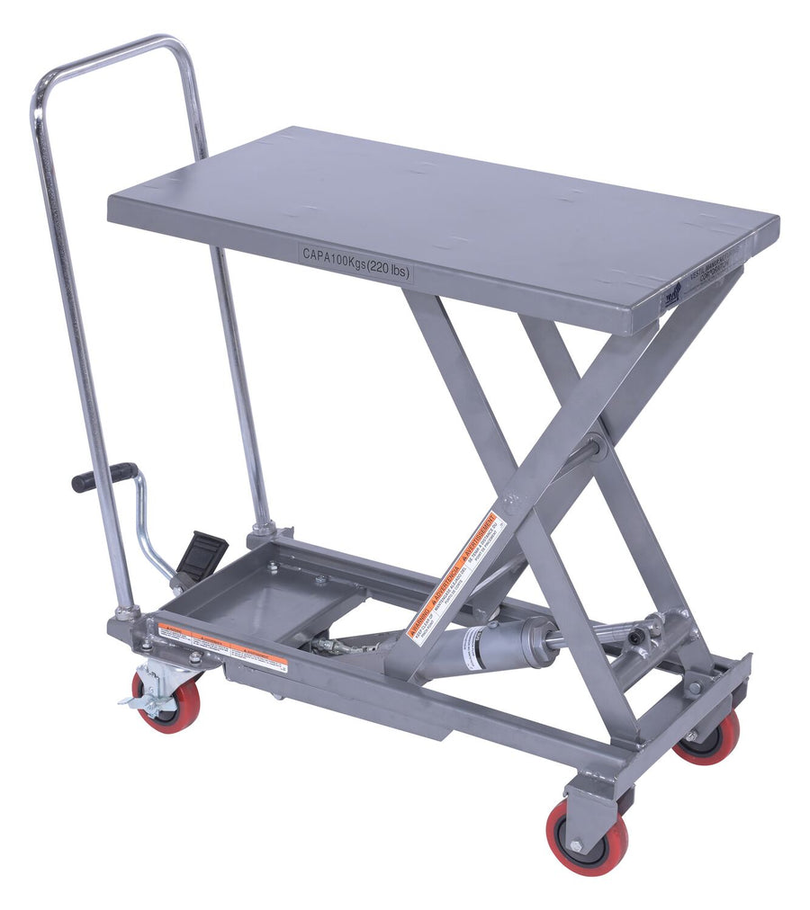 ALUMINUM ELEVATING CART 220LB 15.75X27