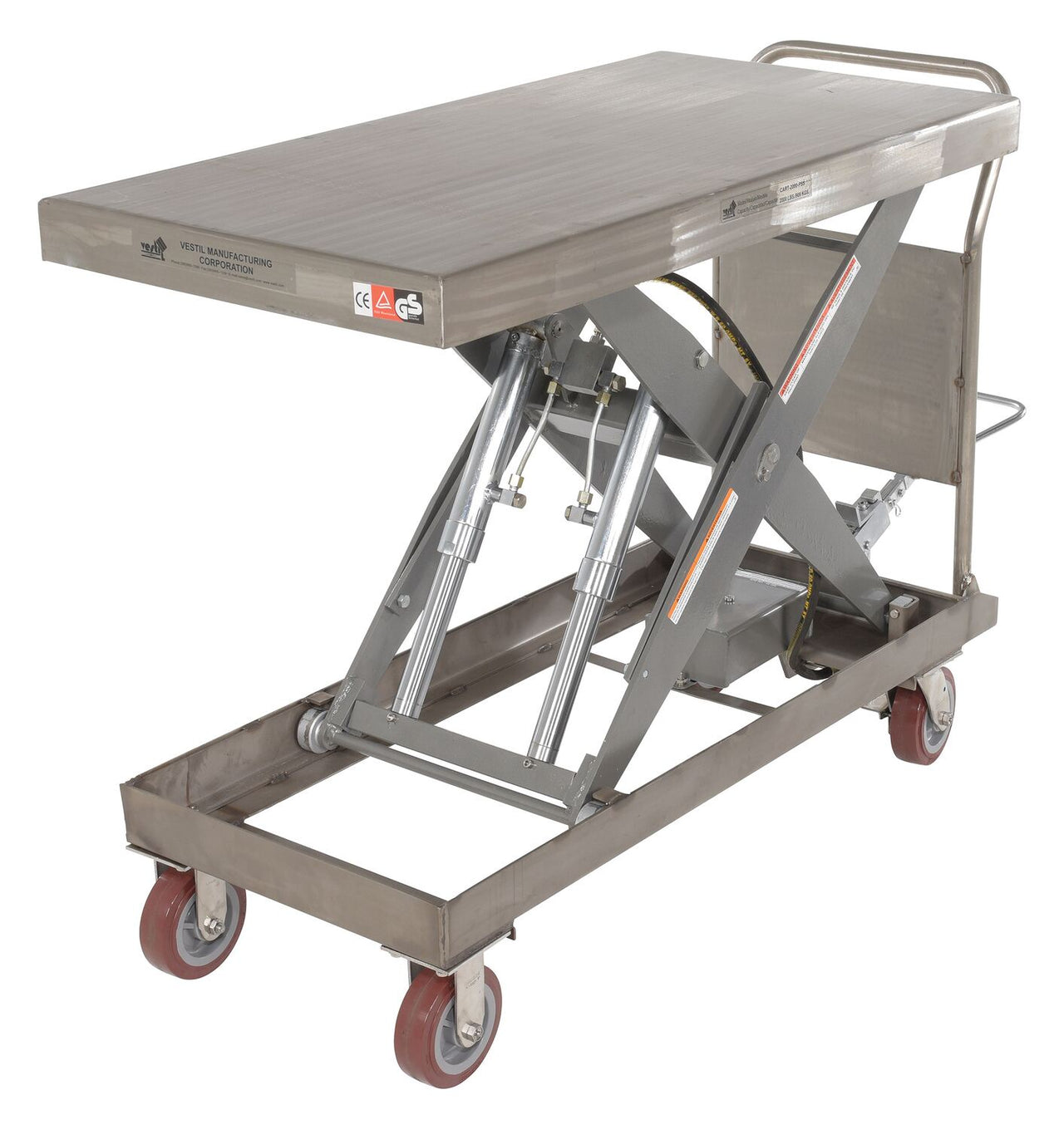 PARTIALLY SS ELEVATING CART 2K 24 X 47