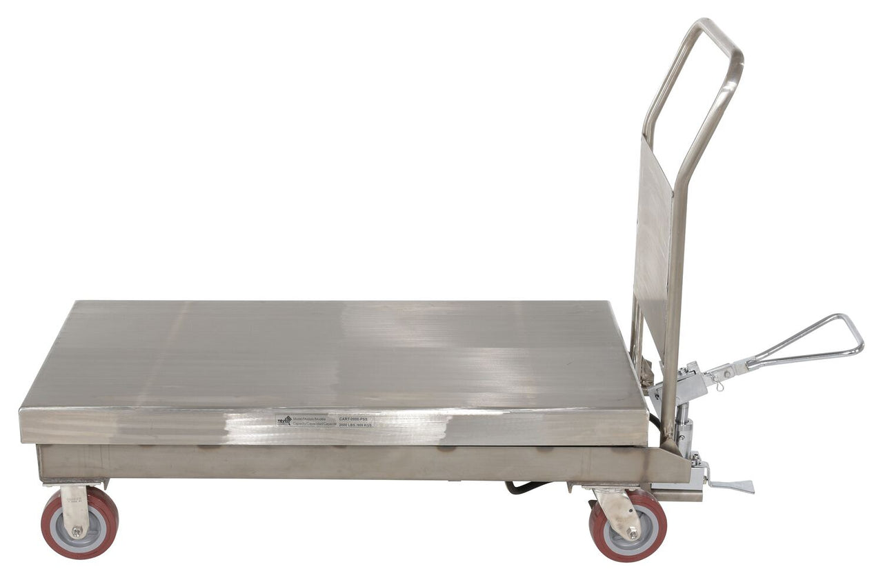 PARTIALLY SS ELEVATING CART 2K 24 X 47