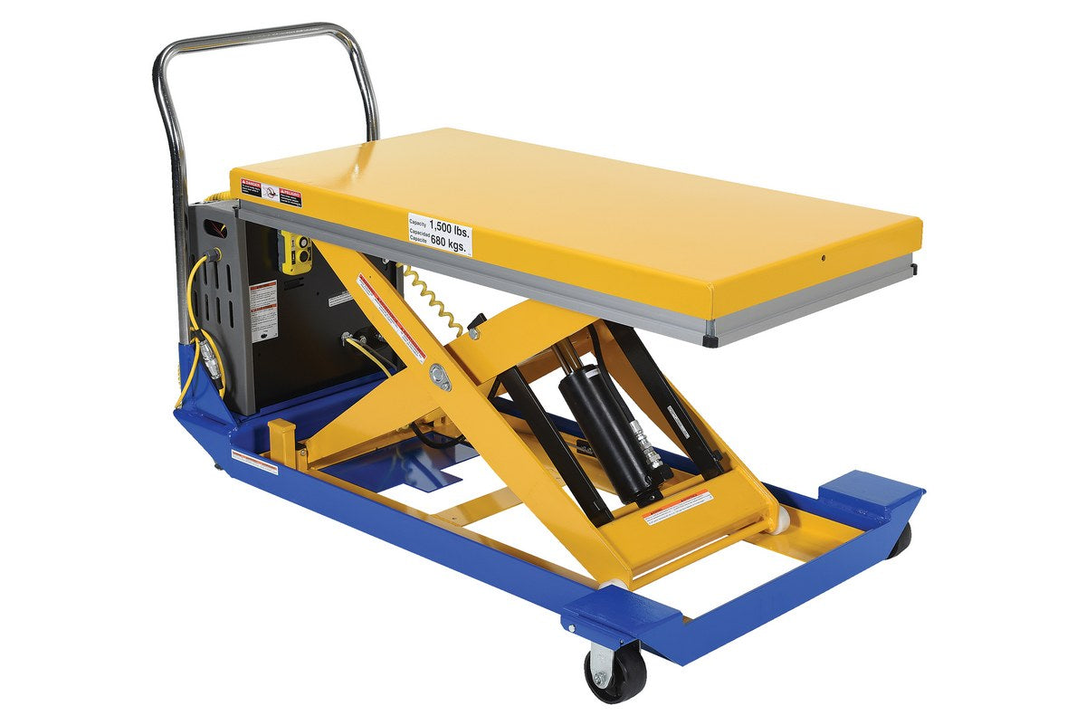 24" x 48" DC Powered Scissor Cart w/ 1,500-lbs Capacity