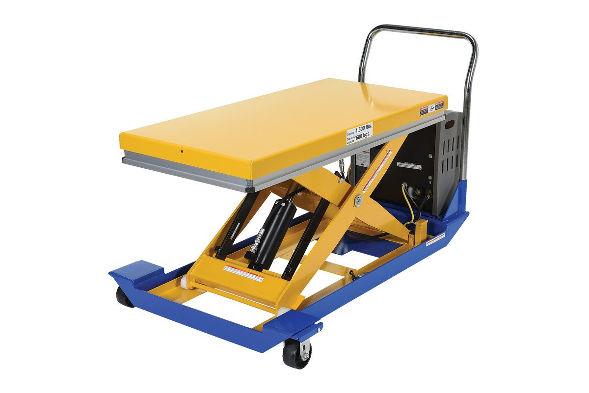 24" x 48" DC Powered Scissor Cart w/ 1,500-lbs Capacity