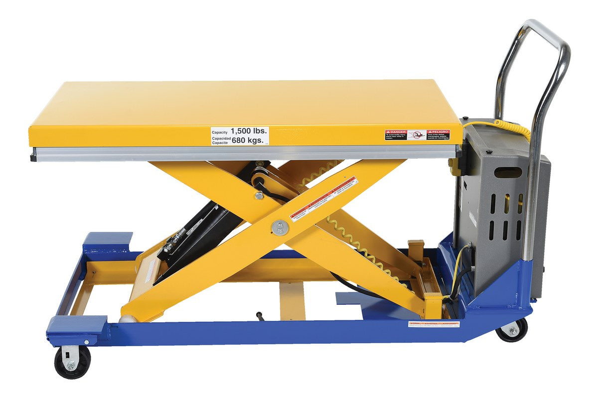 24" x 48" DC Powered Scissor Cart w/ 1,500-lbs Capacity
