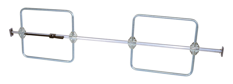 1 Piece Aluminum Galvanized Cargo Bar 103"L x 4-5/8"W 23-15/16"H With Hoops Silver