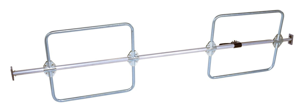 1 Piece Aluminum Galvanized Cargo Bar 103"L x 4-5/8"W 23-15/16"H With Hoops Silver