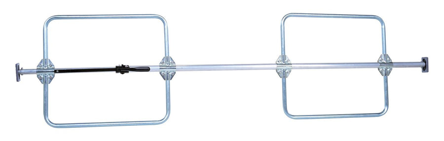 1 Piece Aluminum Galvanized Cargo Bar 104"L x 4-5/8"W 23-15/16"H With Hoops Silver