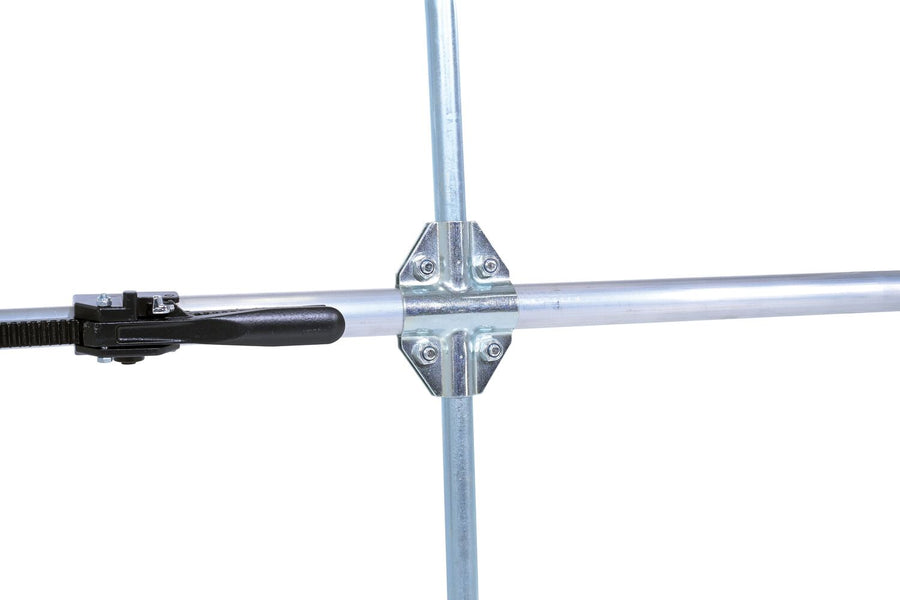 1 Piece Aluminum Galvanized Cargo Bar 104"L x 4-5/8"W 23-15/16"H With Hoops Silver