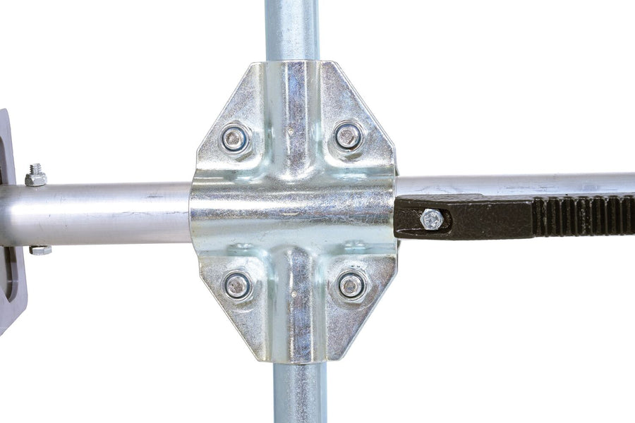 1 Piece Aluminum Galvanized Cargo Bar 104"L x 4-5/8"W 23-15/16"H With Hoops Silver