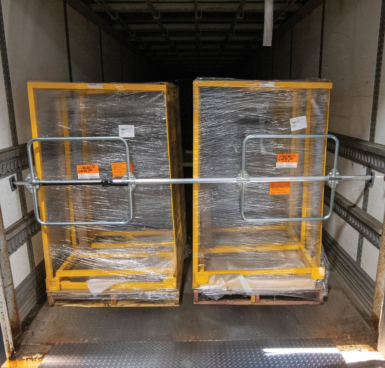 1 Piece Aluminum Galvanized Cargo Bar 104"L x 4-5/8"W 23-15/16"H With Hoops Silver