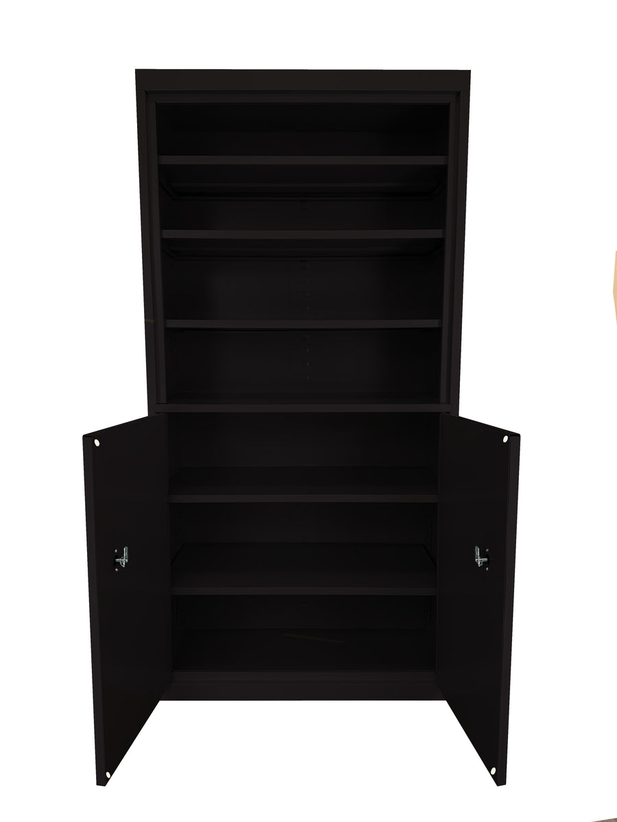 Steel Cabinets USA Multi Purpose Storage-Cabinet Bookcase - 36x18x72 Black