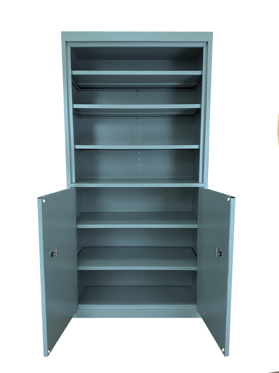 Steel Cabinets USA Multi Purpose Storage-Cabinet Bookcase - 36x18x72 Denim Blue