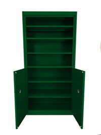 Thumbnail for Steel Cabinets USA Multi Purpose Storage-Cabinet Bookcase - 36x18x72 Leaf Green
