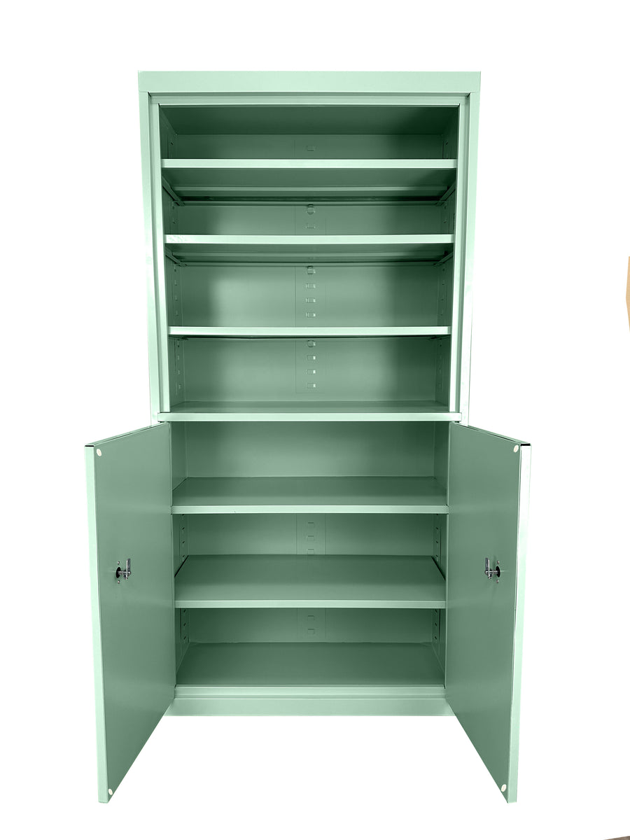 Steel Cabinets USA Multi Purpose Storage-Cabinet Bookcase - 36x18x72 Pastel Green