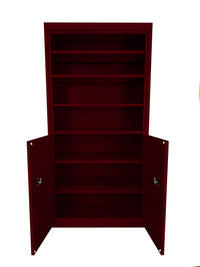 Thumbnail for Steel Cabinets USA Multi Purpose Storage-Cabinet Bookcase - 36x18x72 Wine Red
