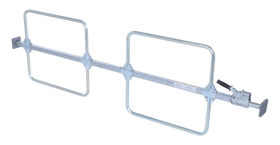 Steel Cargo Bar 1 Piece 119 In. Length x 3-3/4 In. Width x 24-1/2 In. Height With Hoops Silver