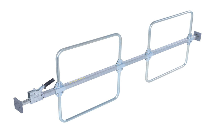Steel Cargo Bar 1 Piece 119 In. Length x 3-3/4 In. Width x 24-1/2 In. Height With Hoops Silver