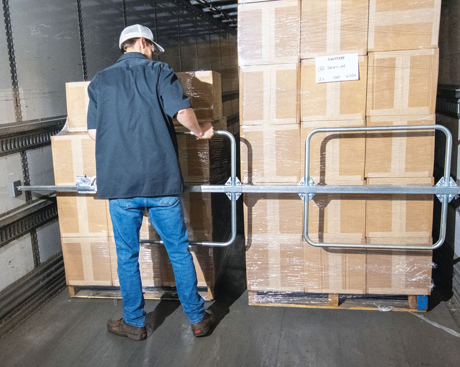 Steel Cargo Bar 1 Piece 119 In. Length x 3-3/4 In. Width x 24-1/2 In. Height With Hoops Silver