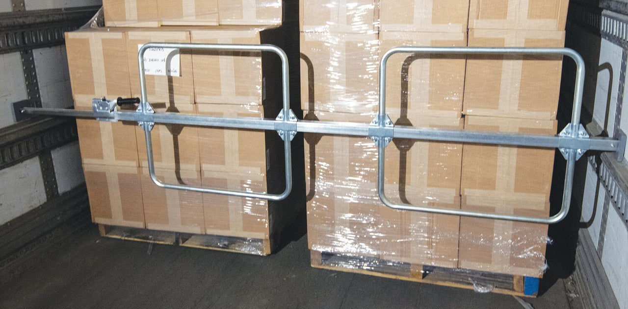 Steel Cargo Bar 1 Piece 119 In. Length x 3-3/4 In. Width x 24-1/2 In. Height With Hoops Silver