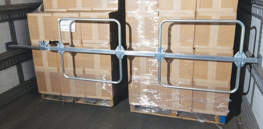 Steel Cargo Bar 1 Piece 119 In. Length x 3-3/4 In. Width x 24-1/2 In. Height With Hoops Silver