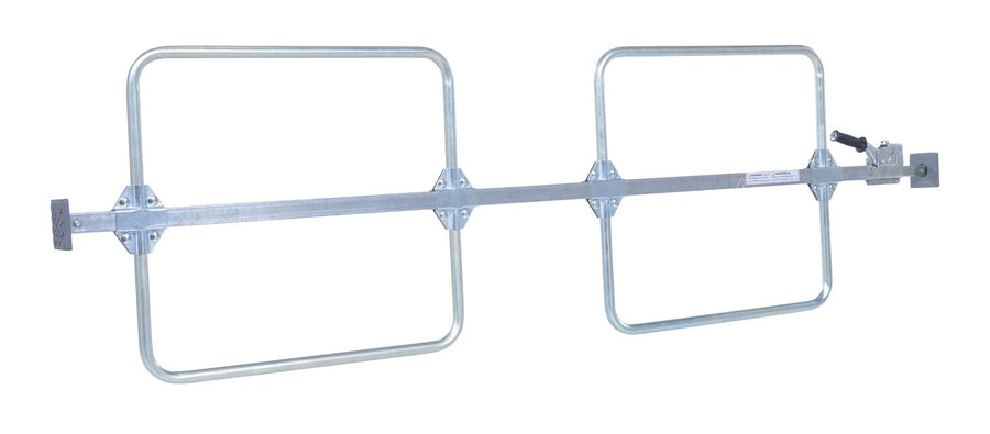 Galvanized Steel Cargo Bar 1 Piece 119 In. Length x 3-3/4 In. Width x 24-1/2 In. Height With Hoops Silver