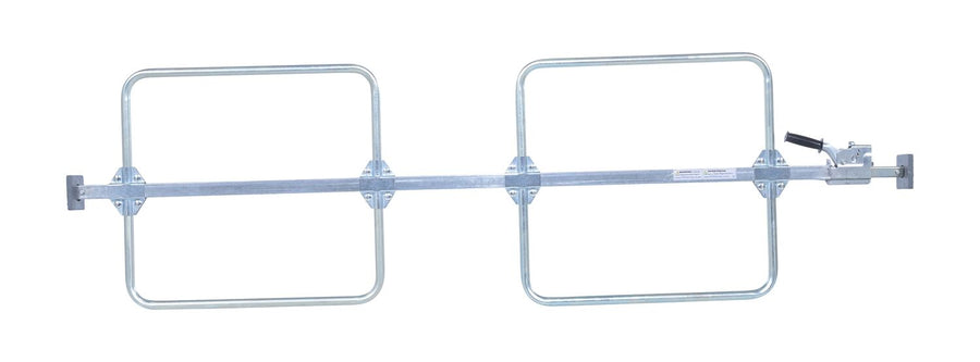 Galvanized Steel Cargo Bar 1 Piece 119 In. Length x 3-3/4 In. Width x 24-1/2 In. Height With Hoops Silver
