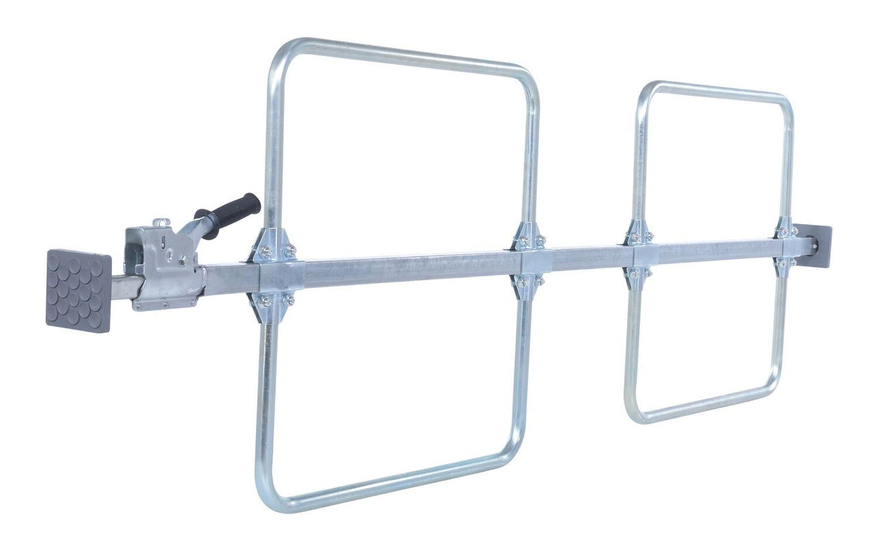 Galvanized Steel Cargo Bar 1 Piece 119 In. Length x 3-3/4 In. Width x 24-1/2 In. Height With Hoops Silver