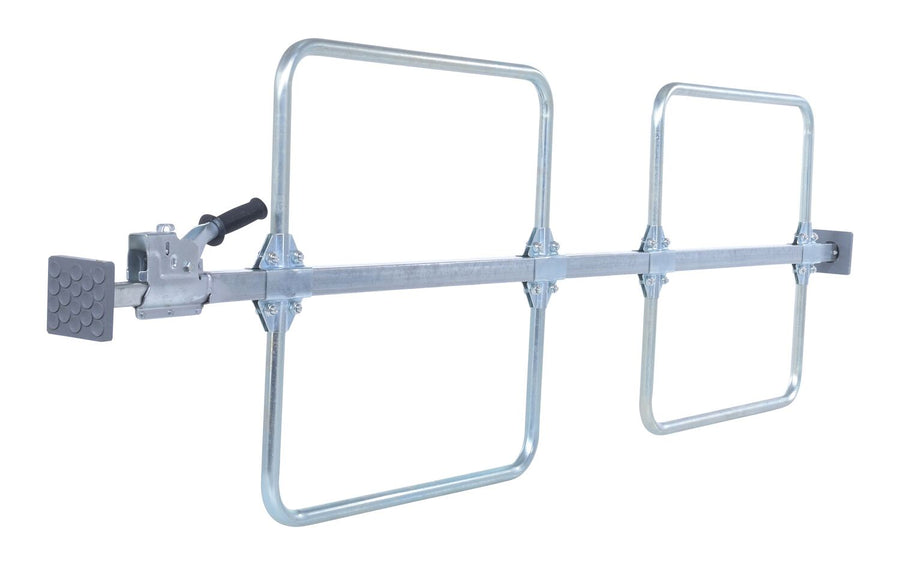 Galvanized Steel Cargo Bar 1 Piece 119 In. Length x 3-3/4 In. Width x 24-1/2 In. Height With Hoops Silver