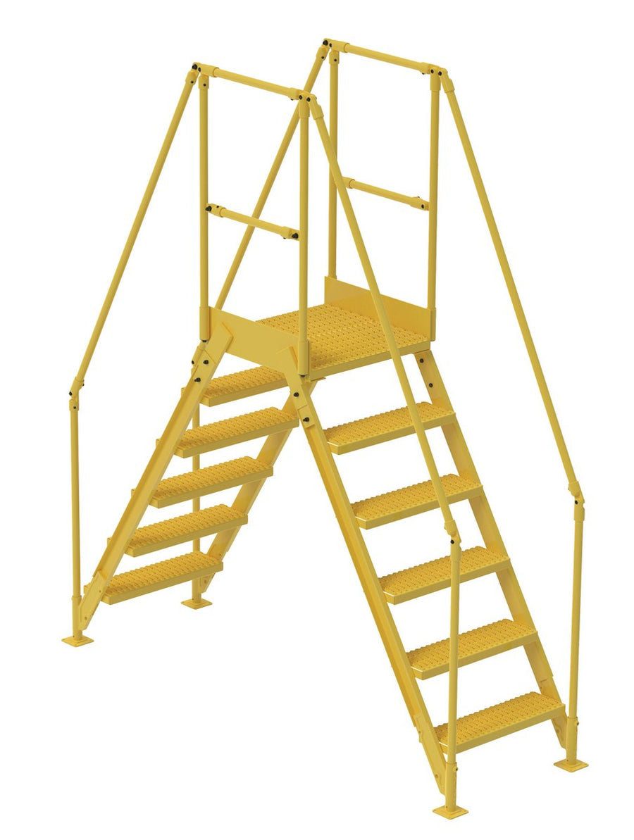 6 Step Cross-Over Ladder w/ 24" Deck