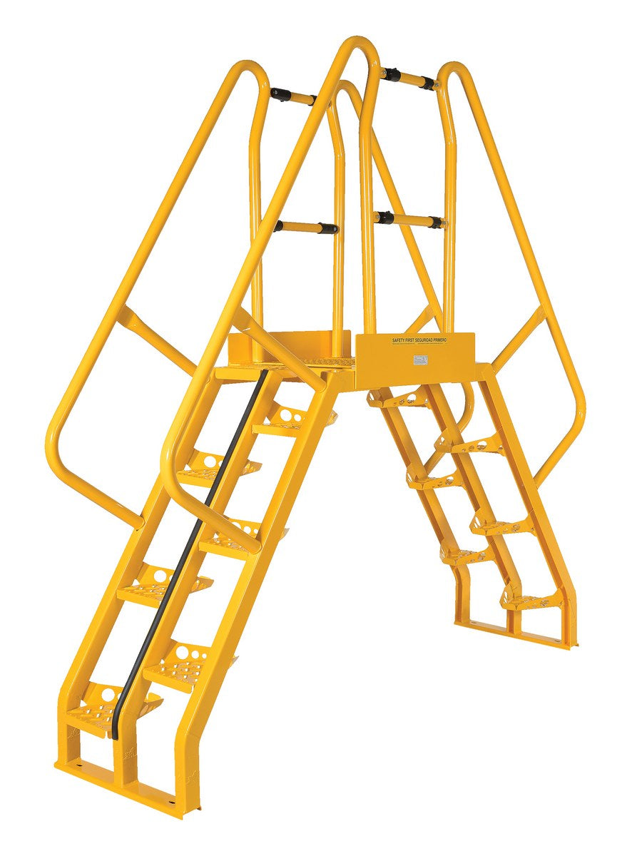 Alternating 4 Step Cross-Over Ladder w/ 56 Degree Step Angle & 20" Clear Span