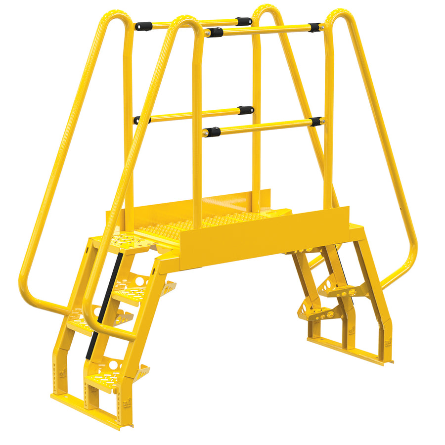 Alternating 4 Step Cross-Over Ladder w/ 68 Degree Step Angle & 44" Clear Span
