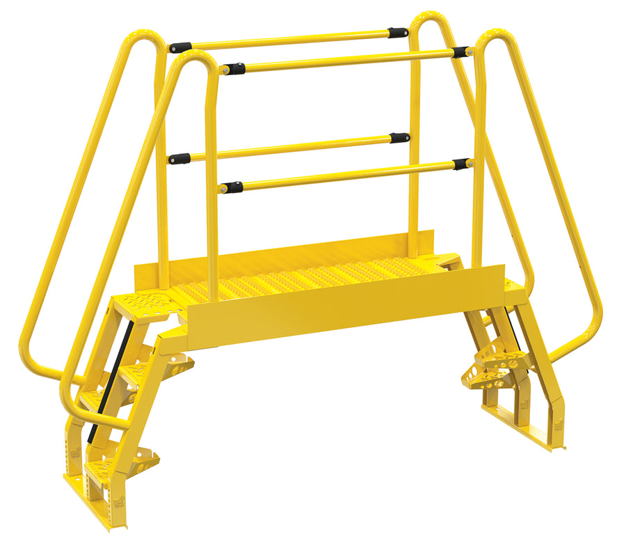 Alternating 4 Step Cross-Over Ladder w/ 68 Degree Step Angle & 56" Clear Span
