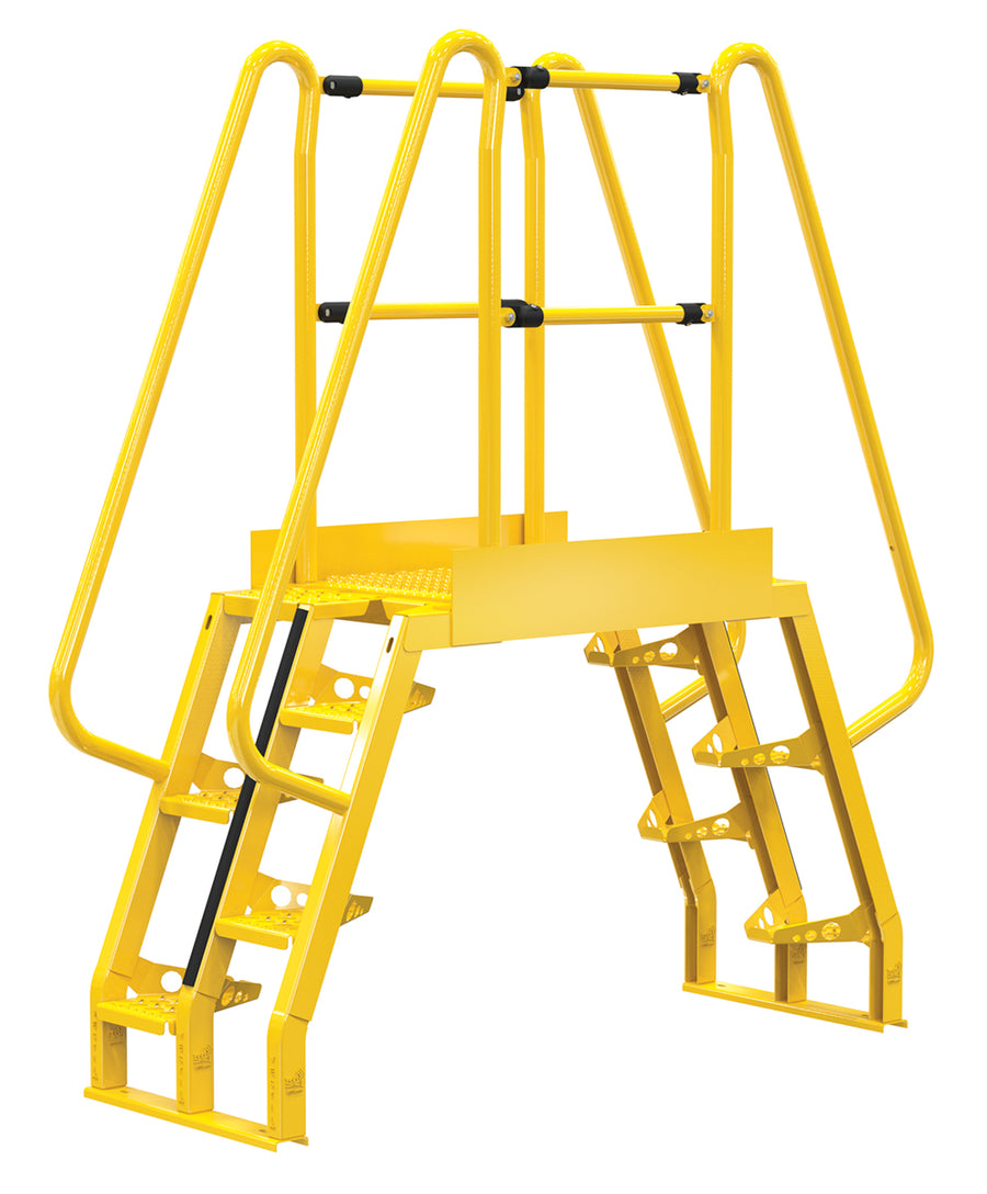 Alternating 5 Step Cross-Over Ladder w/ 68 Degree Step Angle & 32" Clear Span