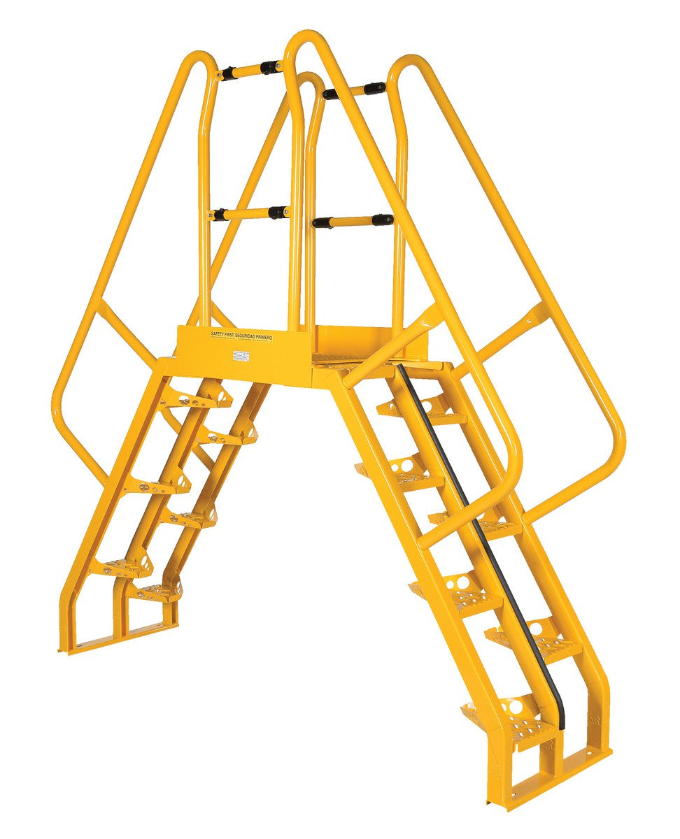 Alternating 7 Step Cross-Over Ladder w/ 56 Degree Step Angle & 20" Clear Span