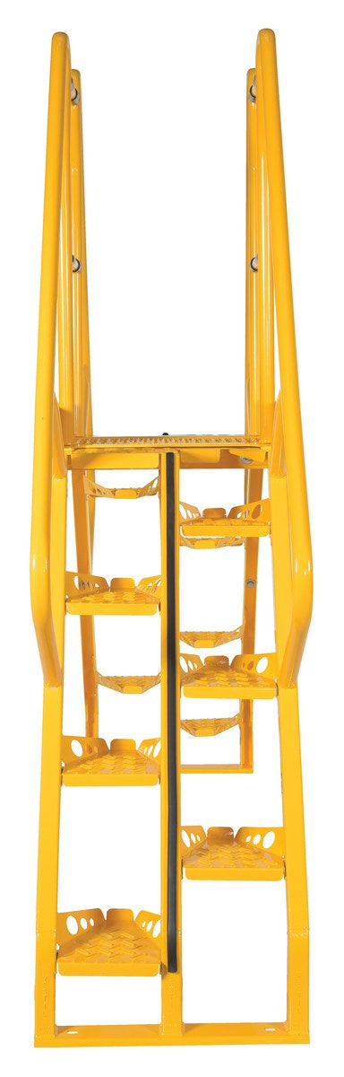 Alternating 7 Step Cross-Over Ladder w/ 56 Degree Step Angle & 20" Clear Span