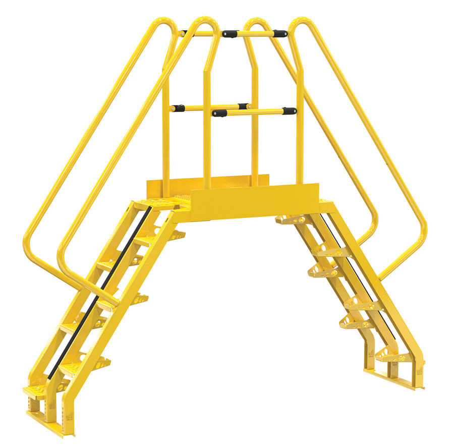Alternating 7 Step Cross-Over Ladder w/ 56 Degree Step Angle & 32" Clear Span