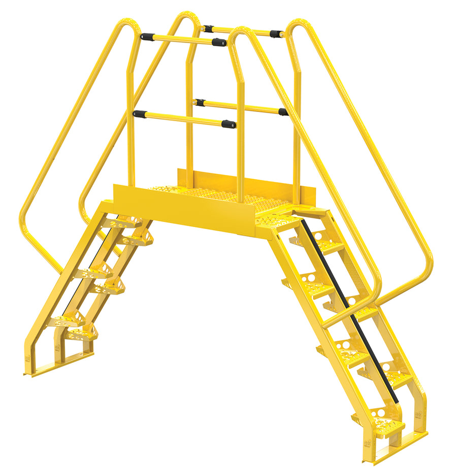 Alternating 7 Step Cross-Over Ladder w/ 56 Degree Step Angle & 44" Clear Span
