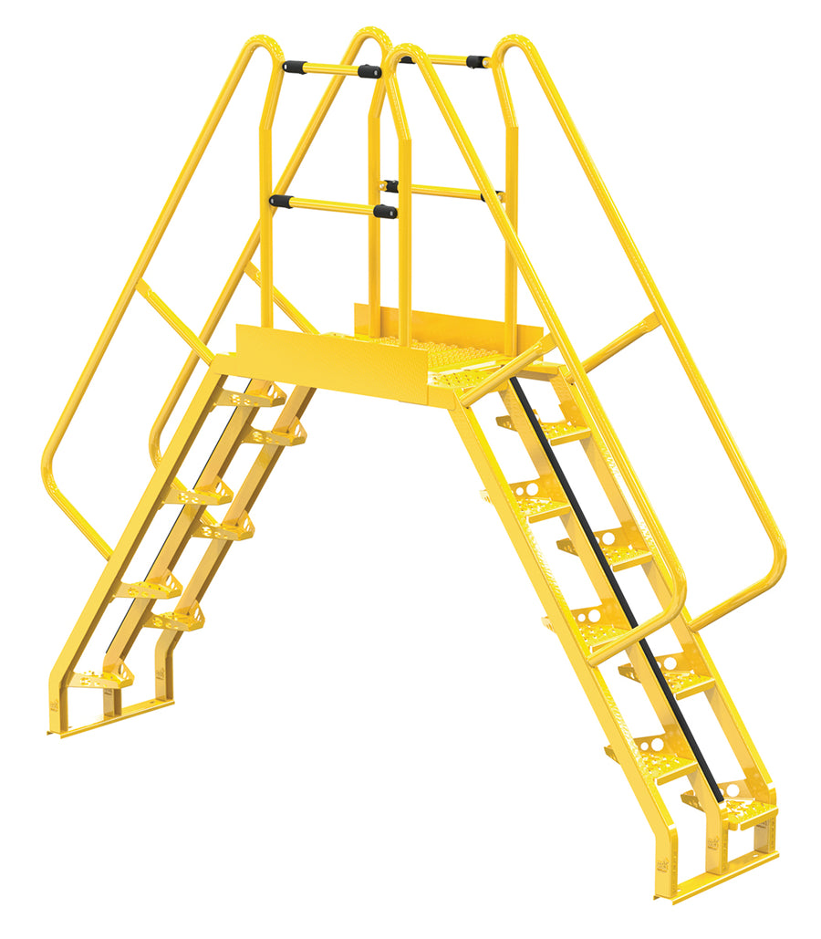 Alternating 8 Step Cross-Over Ladder w/ 56 Degree Step Angle & 32" Clear Span