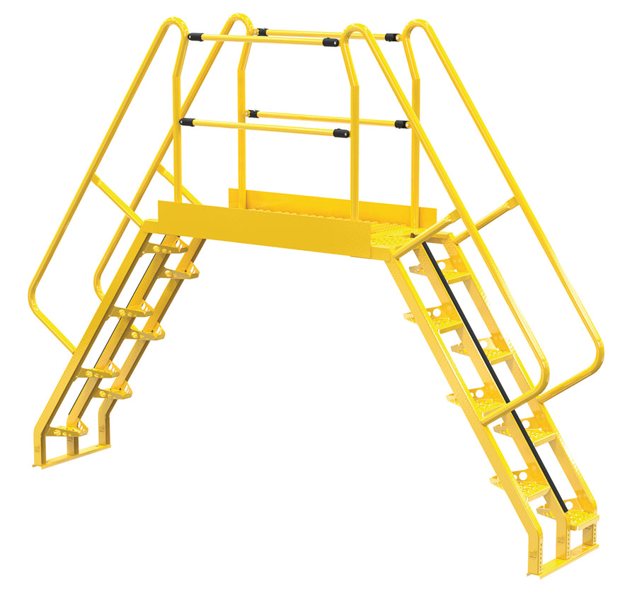 Alternating 8 Step Cross-Over Ladder w/ 56 Degree Step Angle & 56" Clear Span