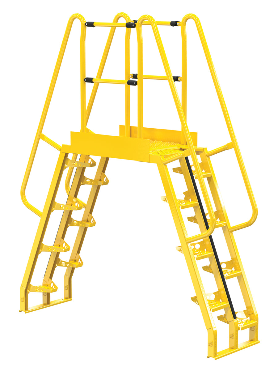 Alternating 8 Step Cross-Over Ladder w/ 68 Degree Step Angle & 32" Clear Span