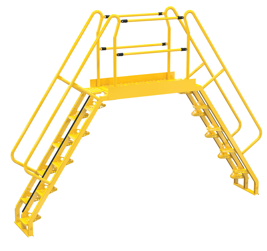 Alternating 10 Step Cross-Over Ladder w/ 56 Degree Step Angle & 56" Clear Span