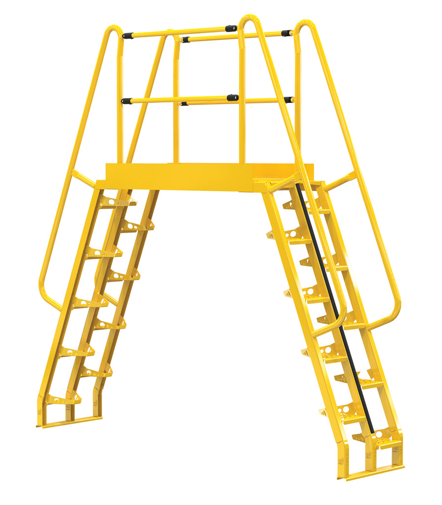 Alternating 10 Step Cross-Over Ladder w/ 68 Degree Step Angle & 56" Clear Span