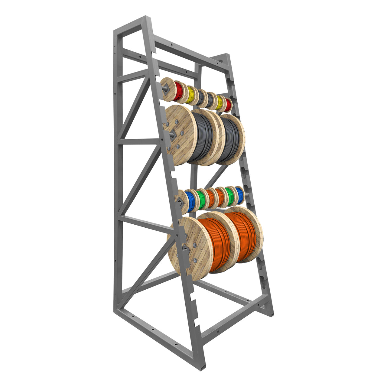 CABLE REEL RACK, 36" X 36" X 84", #95 GRAY