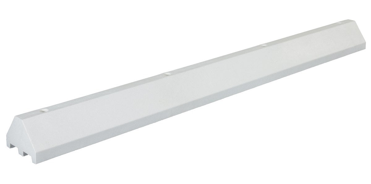 TRUCK STOP RECYCLED PLASTIC WHITE 96 IN - Model CS-TB96-W