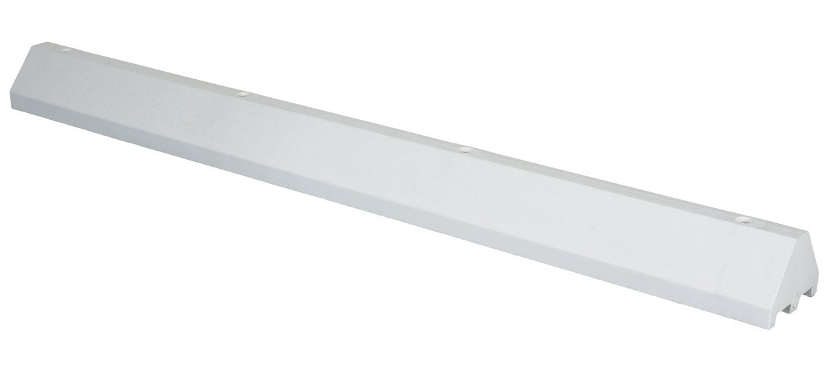 TRUCK STOP RECYCLED PLASTIC WHITE 96 IN - Model CS-TB96-W