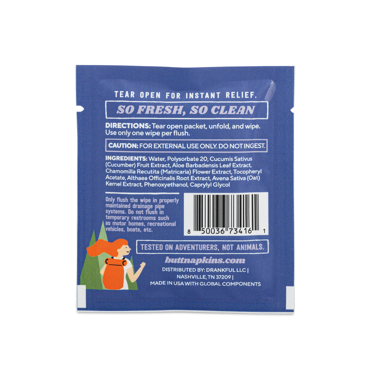 Camping Butt Napkins (50 Pack)