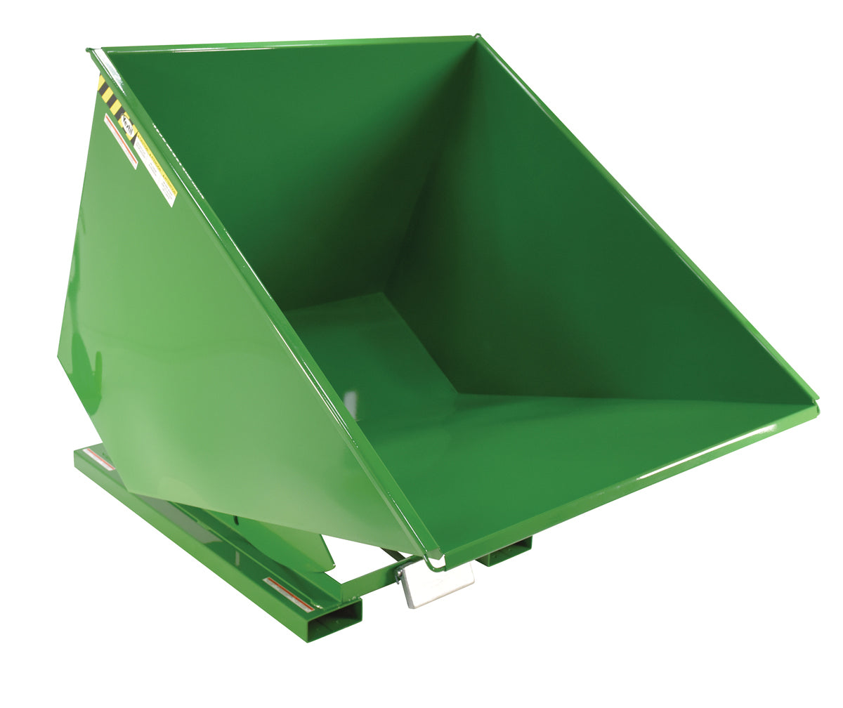 2 CuYd 70 Degree Medium Duty Self Dumping Hopper w/ Bumper Release - Green
