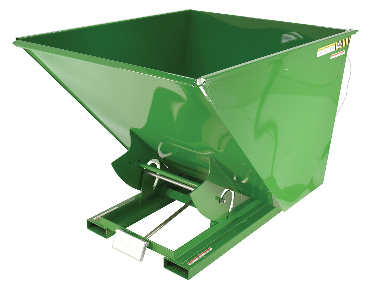 2 CuYd 70 Degree Medium Duty Self Dumping Hopper w/ Bumper Release - Green