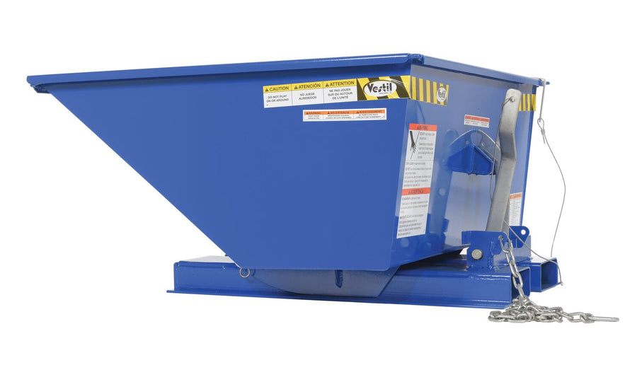 Low Profile Self Dumping Hopper .33 Cubic Yards 2,000 lb. Capacity Blue