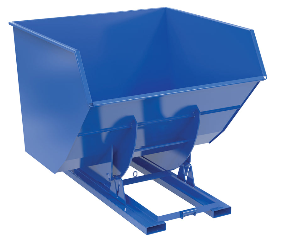 Vestil Steel Heavy Duty No Bump & Dump Hopper 4 Cubic Yard 6000 Lb. Capacity Blue