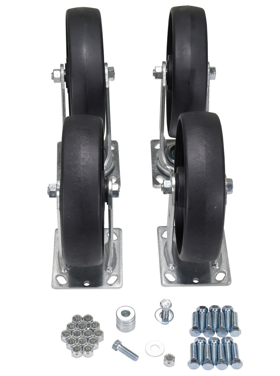 8"X2" GLS FILL NYLON CASTR KIT 5000# CAP