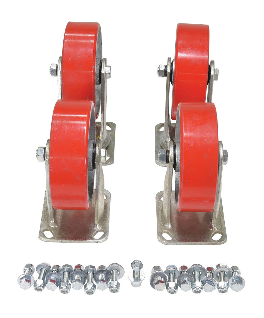 6"X2" POLY-ON-STEEL CASTER KIT 4800# CAP